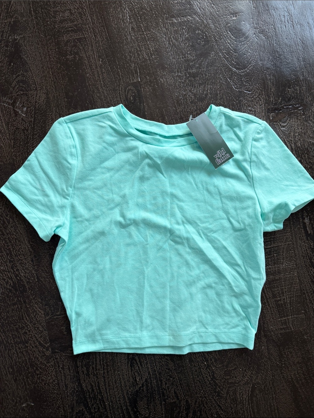 wild fable Mint Crop Tee - Short Sleeve Crewneck